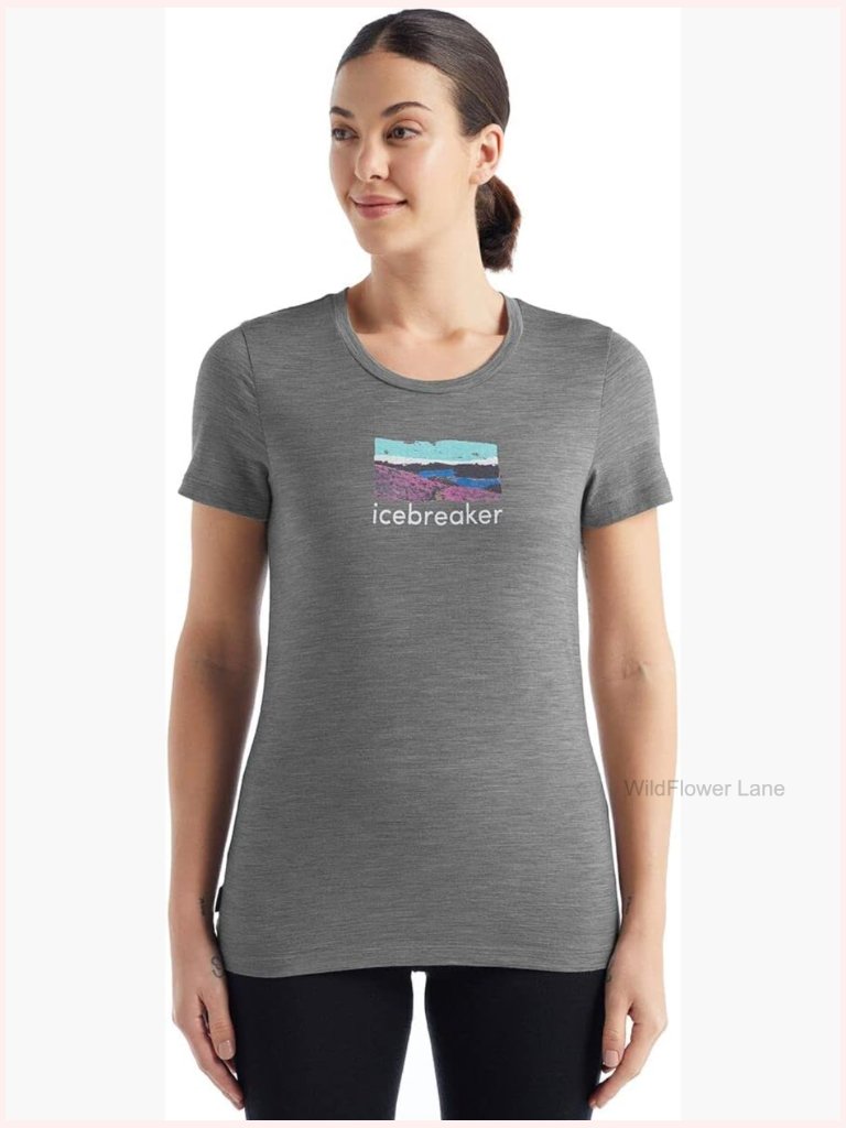Women's Merino Wool Crew Neck Short Sleeve T-Shirt Regular Fit